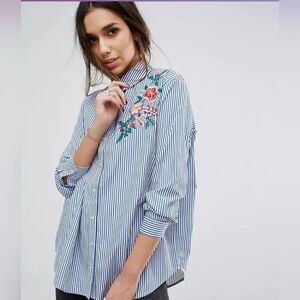 Pimkie Embroidered button down Shirt
